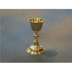 A silver plated communion chalice, 2 silver plated patents and 2 wafer boxes £30-50...