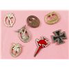 Image 1 : German WWII 7 Medal & Badge Stick Pin Grouping