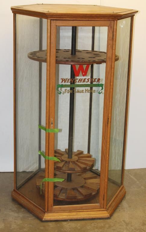 Rotating Rifle Display Case Original Winchester Display Case