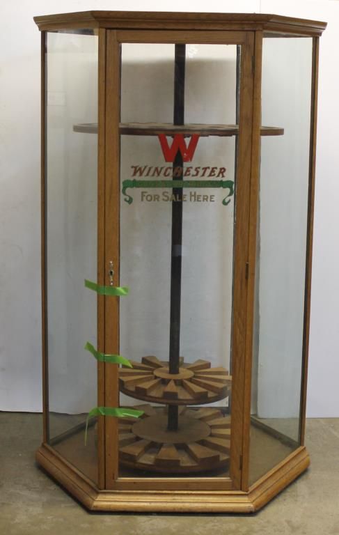 Rotating Rifle Display Case Original Winchester Display Case