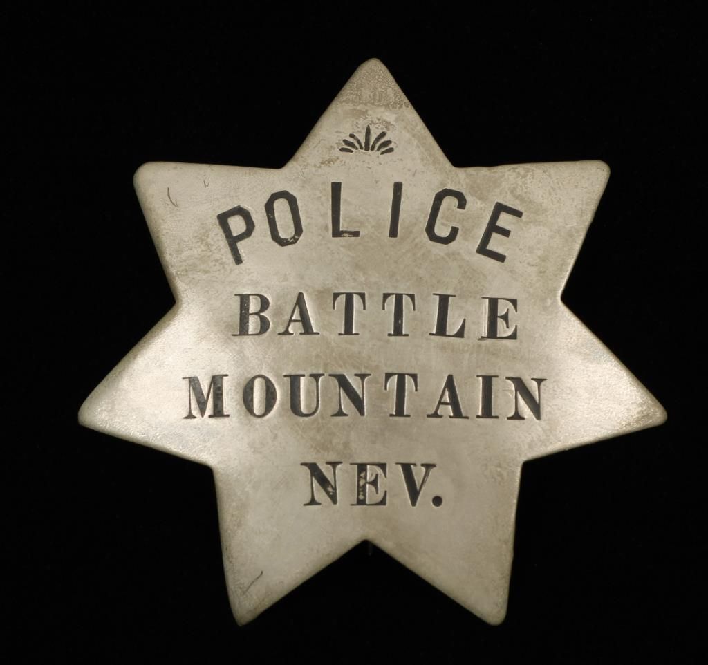 Old West Battle Mountain Nevada Police Law Badge