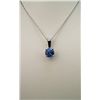Image 2 : Classic Blue Ceylon Sapphire Solitaire Pendant.