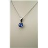 Image 3 : Classic Blue Ceylon Sapphire Solitaire Pendant.
