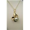 Image 1 : Artistic Free Form 8.00 mm Pearl Pendant.