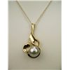 Image 2 : Artistic Free Form 8.00 mm Pearl Pendant.