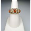 Fabulous Orange Sapphire and Diamond Ring