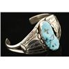 Image 2 : Lovely Silver & Turquoise Tony Guerro Cuff