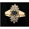 Image 1 : Exquisite Sapphire & Diamond 14K Yellow Gold Ring