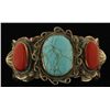 Image 1 : Albert Cleveland Turquoise & Coral Cuff