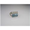 Image 3 : Pretty Ribbon Style Blue Topaz and Diamond Ring.