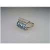 Image 4 : Pretty Ribbon Style Blue Topaz and Diamond Ring.