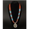 Image 1 : Santa Domingo Four Strand catlinite and turquoise