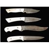 Image 1 : 4 Old West Damascus Knives with Mother of Pearl