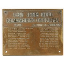 Large Ships Plaque from the USS John Hood