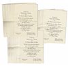 Image 1 : Lot of 25 Invitations to the Dinner Welcoming President Kennedy to Texas the Night of His Assassinat