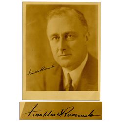 Franklin D. Roosevelt Signed 7.75'' x 10'' Photo as President-Elect in 1932