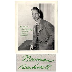 Norman Rockwell Signed 8'' x 10'' Portrait Photo
