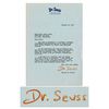 Image 1 : Dr. Seuss Letter Signed -- ''...I am still in a horrific time jam trying to finish a movie in Hollyw