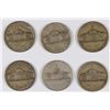 Image 2 : 6 - SILVER JEFFERSON NICKELS