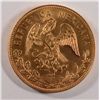 Image 2 : RARE 1953 MEXICO GOLD 20 PESO HIDALGO GEM BU ORIGINAL
