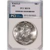 Image 1 : 1986 AMERICAN SILVER EAGLE, PCI MS-70  RARE  TRENDS PRICE $450.00