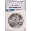 Image 1 : 1992 AMERICAN SILVER EAGLE, PCI MS-70  RARE  TRENDS PRICE $1150.00
