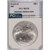 Image 1 : 2000 AMERICAN SILVER EAGLE, PCI MS-70  RARE  TRENDS PRICE $1150.00