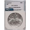 Image 1 : 2002 AMERICAN SILVER EAGLE, PCI MS-70  RARE  TRENDS PRICE $1250.00