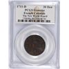 Image 1 : 1711-D 30 DENARIUS, FRENCH COLONIES, PCGS GENUINE, VERY NICE  HISTORY PROVIDED
