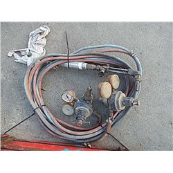 ACETYLINE HOSE, GUAGES AND TORCH