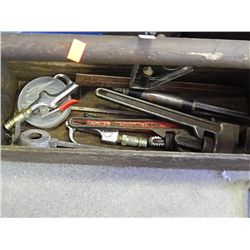 WOOD TOOL CADDY AND TOOLS