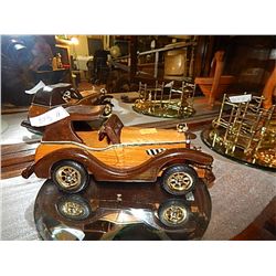 WOOD MODEL CAR - MIRROR NOT INCLUDED