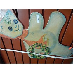 NATIVITY WOOD CUT-OUT - GINGERBREAD