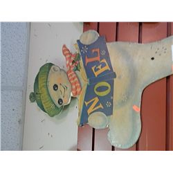 NATIVITY WOOD CUT-OUT - NOEL SNOWMAN