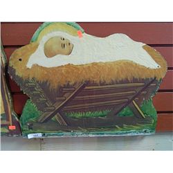 NATIVITY WOOD CUT-OUT - BABY JESUS