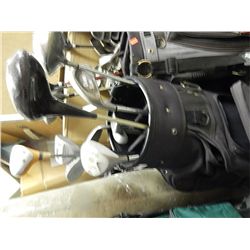 GOLF BAG AND CLUBS - BLACK & GREY