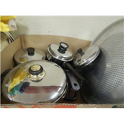 BOX POTS AND PAN - 1 QUEEN ANN WATERLESS COOKWARE BY AMWAY