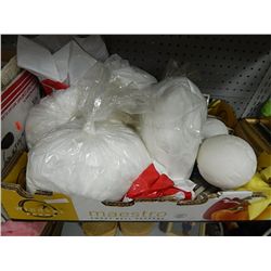 BOX NEW LACE AND SEWING & TOTE OF MATERIAL