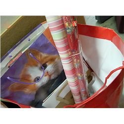 BAG WRAPPING PAPER ETC AND 2 PEG BOARDS