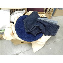 BOX OF LINEN ETC - JEANS ETC