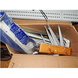 BOX OF DRAWER SLIDES, BRACKETS