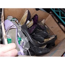 BOX OF NEW SHOES AND SANDLES