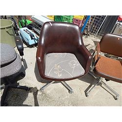 NAUGAHIDE DINING CHAIR