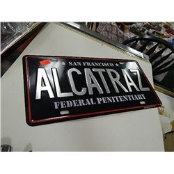 ALCATRAZ LICENSE PLATE