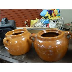 STONEWARE JUG WITH HANDLES - 2