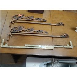 VINTAGE CURTAIN RODS - FINIALS - 3 SETS