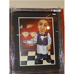 FRAMED PRINT "ALBERTO THE BARTENDER - REJUSE