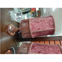 TABLE LAMP WITH HAND CRAFTED SHADE