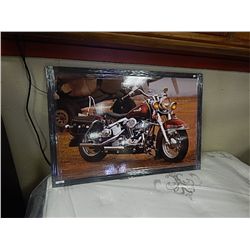 FRAMED PRINT "CLASSIC HARLEY & PLANE