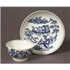 Image 1 : 18th century english blue-printed porcelain teabowl and saucer…
